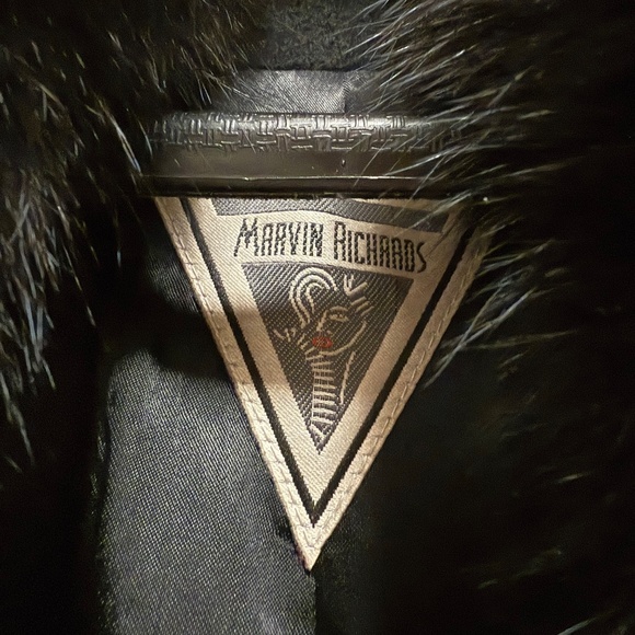 Marvin Richards wool and fur long coat - Picture 2 of 6